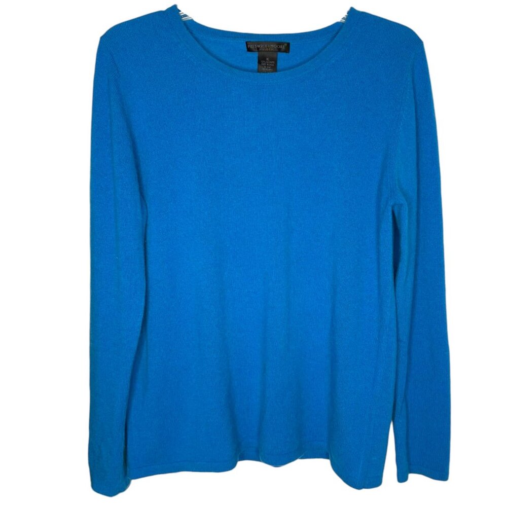 Preswick & Moore 100% Cashmere Sweater - Azure Blue - XL